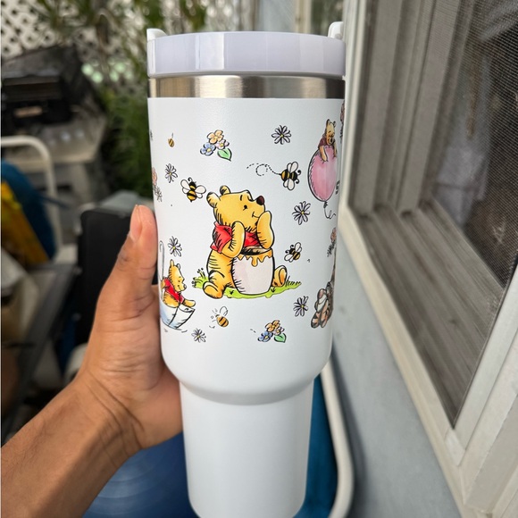 Winnie the Pooh Tumbler with Straw 40 oz Stanley, sticker on the tumbler - Picture 1 of 6